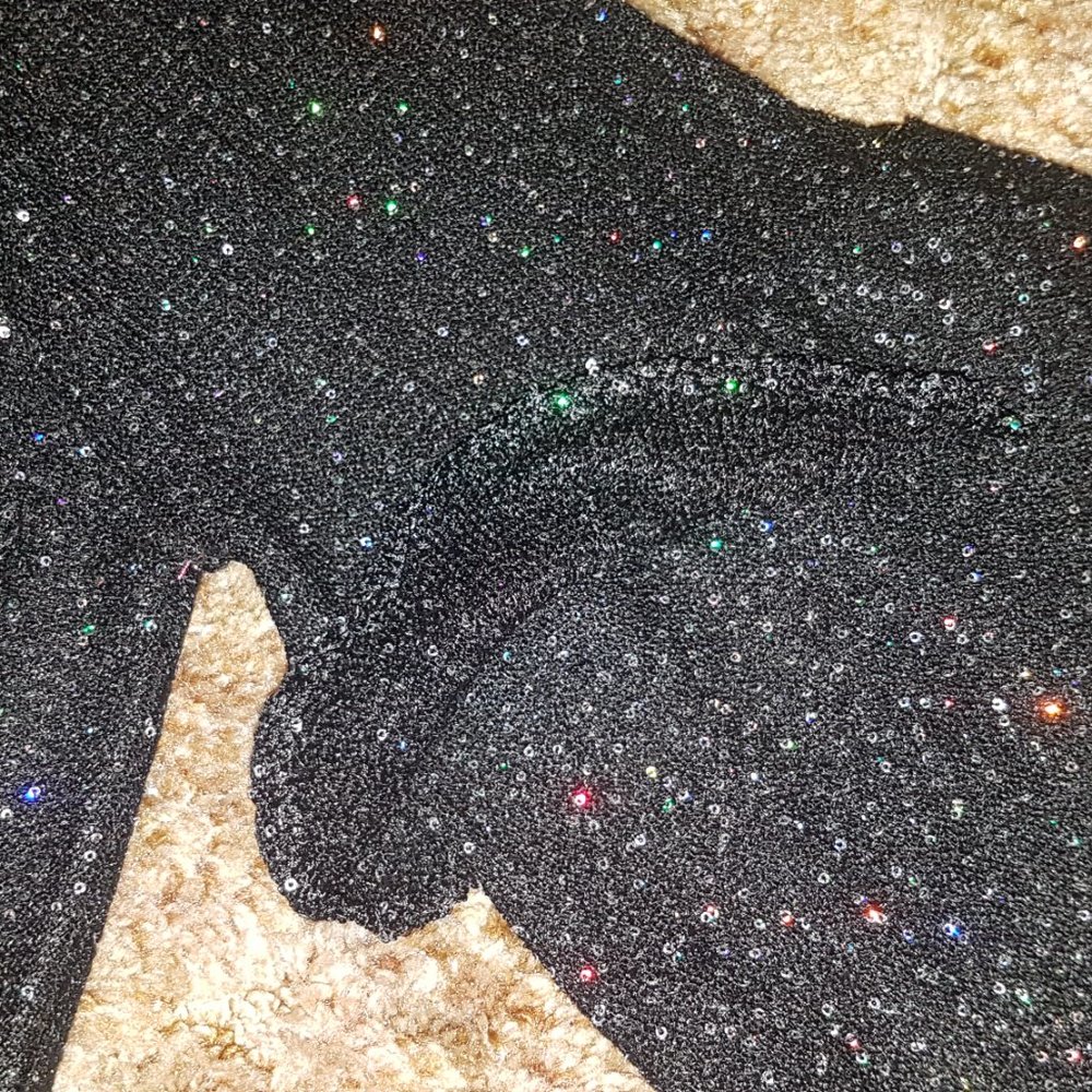 Zara Knit Holographic Sequin Long Sleeve Top - Picture 5 of 8